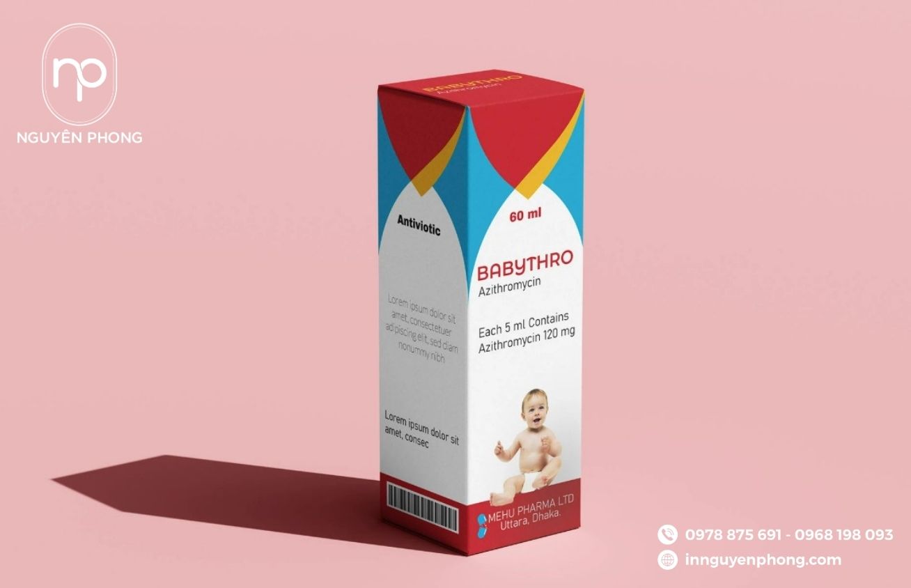 Mẫu logo thuốc in trên hộp đựng thuốc